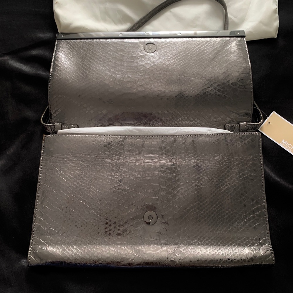 Michael Kors Tilda Gunmetal XL Clutch - Picture 6 of 8